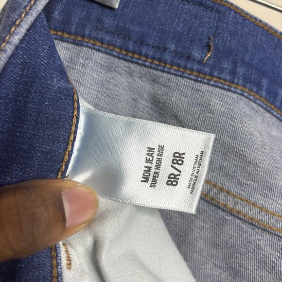 Express Mom Jean Super High Rise Medium Wash Women's Size 8 Regular - Picture 4 of 8